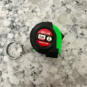 Pick One Useable Keychain Tape Measure Green or Orange